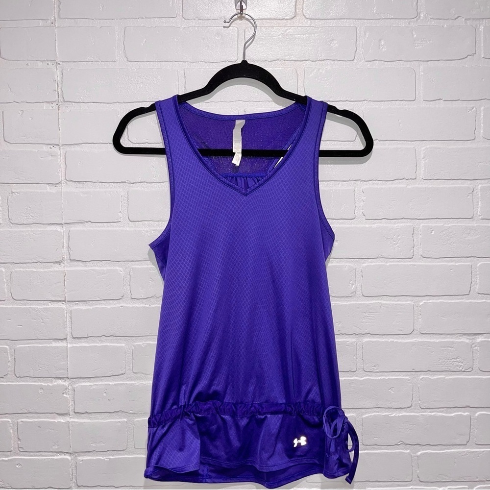 Under Armour Heat Gear Cinch Waist Workout Top Size Small